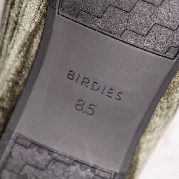 Birdies Heron Olive Green Velvet Loafers Flats Womens Size 8.5 NWOB - Picture 11 of 15